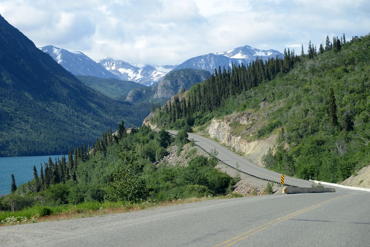 10D Driving By Tagish Lake On Bus Drive Between Carcross And Fraser BC On The Tour From Whitehorse Yukon To Skagway